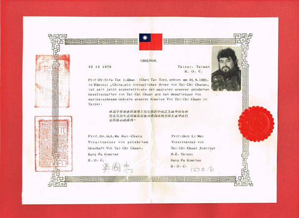 Urkunde Tai Chi Chuan kopie